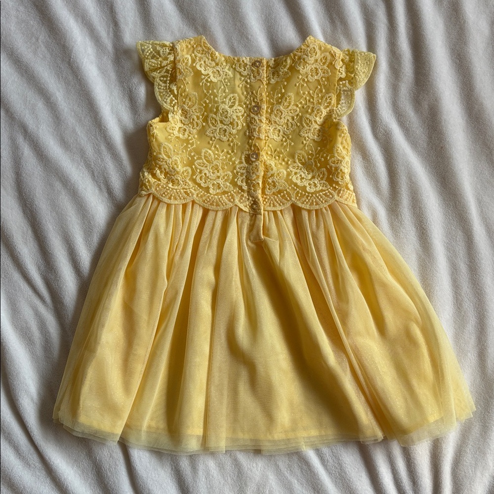George Yellow Embroidered Dress - Picture 3 of 3